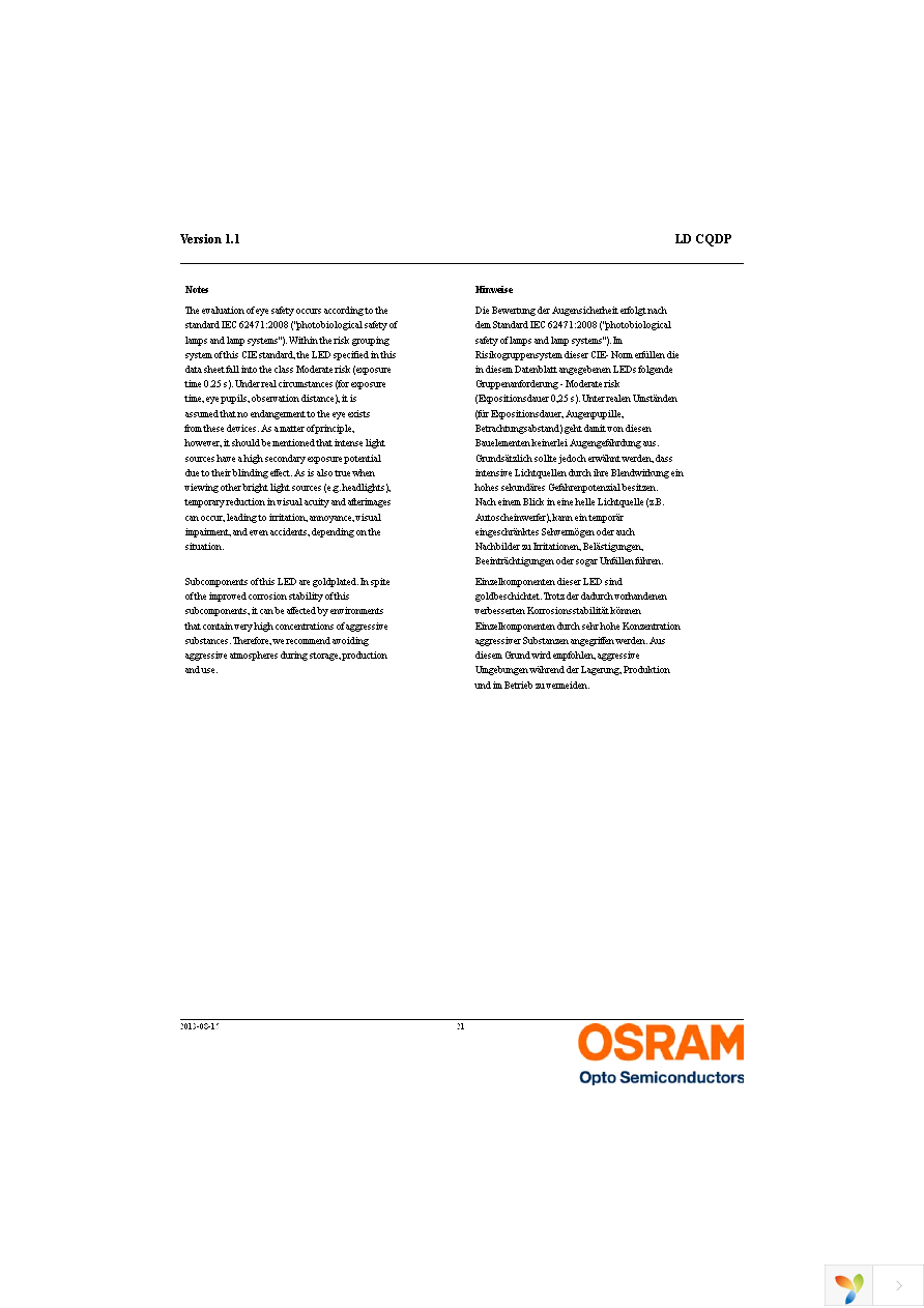 LD CQDP-1U3U-W5-1-K Page 21